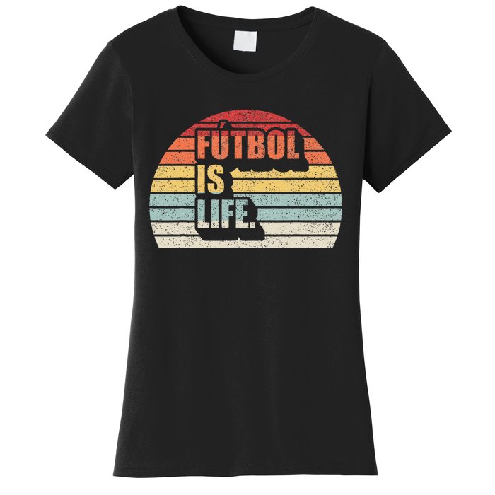 Vintage Retro Futbol Is Life Women's T-Shirt