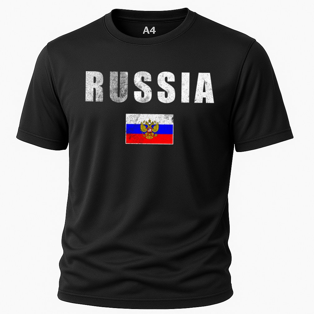 Vintage Russia Flag Cooling Performance Crew T-Shirt