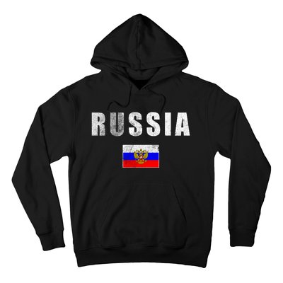 Vintage Russia Flag Hoodie