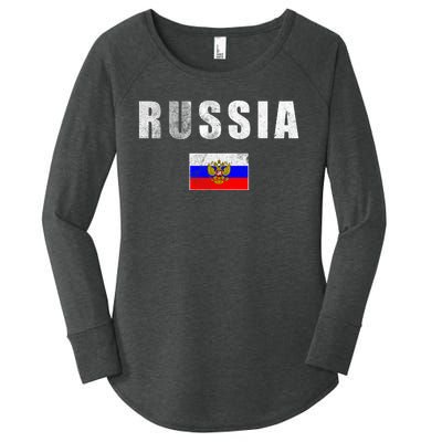 Vintage Russia Flag Women's Perfect Tri Tunic Long Sleeve Shirt