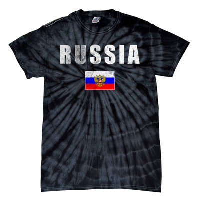 Vintage Russia Flag Tie-Dye T-Shirt