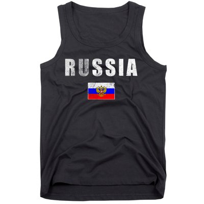 Vintage Russia Flag Tank Top