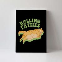 Vintage Rolling Fatties Cat Retro Kitty Kitten Meow Canvas