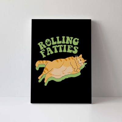 Vintage Rolling Fatties Cat Retro Kitty Kitten Meow Canvas