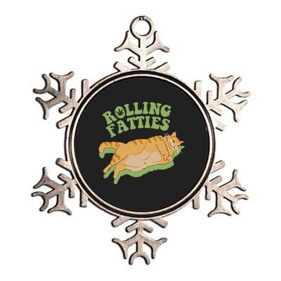 Vintage Rolling Fatties Cat Retro Kitty Kitten Meow Metallic Star Ornament