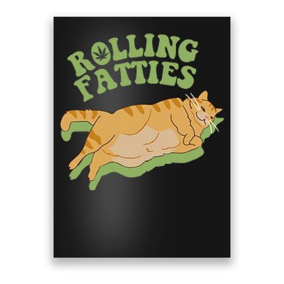 Vintage Rolling Fatties Cat Retro Kitty Kitten Meow Poster