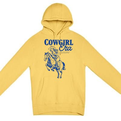 Vintage Retro Funny Cowgirl Era We The Babes Western Co Premium Pullover Hoodie