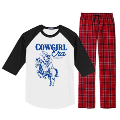 Vintage Retro Funny Cowgirl Era We The Babes Western Co Raglan Sleeve Pajama Set