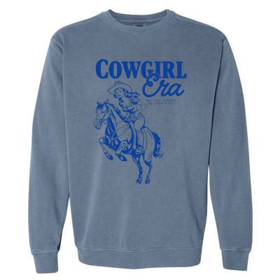 Vintage Retro Funny Cowgirl Era We The Babes Western Co Garment-Dyed Sweatshirt