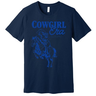 Vintage Retro Funny Cowgirl Era We The Babes Western Co Premium T-Shirt