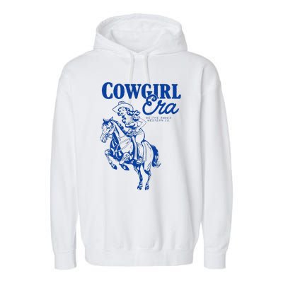 Vintage Retro Funny Cowgirl Era We The Babes Western Co Garment-Dyed Fleece Hoodie