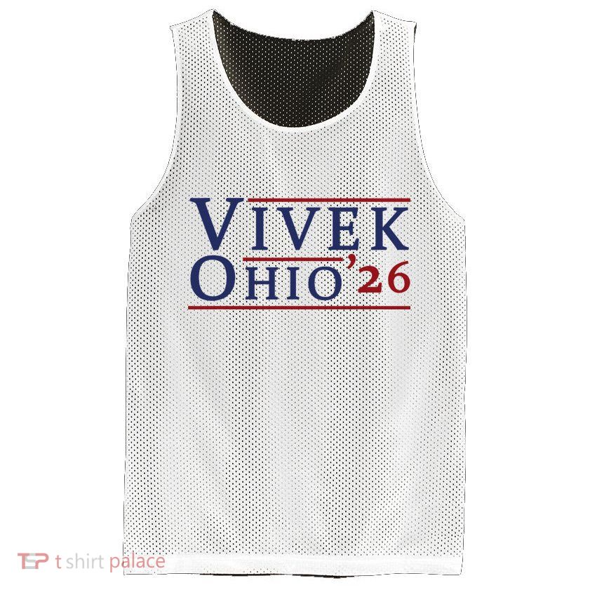 Vivek Ramaswamy For Governor Of Ohio 2026 Vivek 2026 Mesh Reversible Basketball Jersey Tank