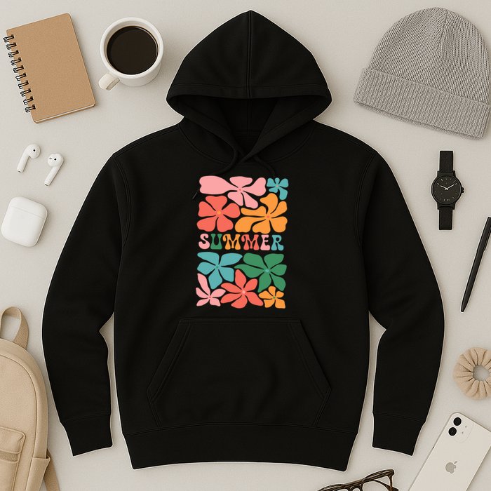 Vintage Retro Floral Summer Hoodie