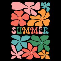 Vintage Retro Floral Summer Hoodie