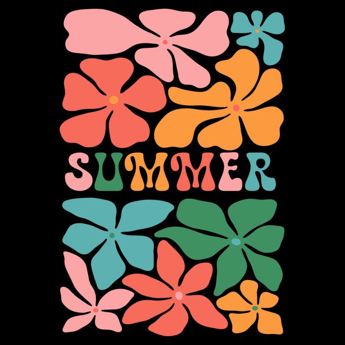 Vintage Retro Floral Summer Hoodie