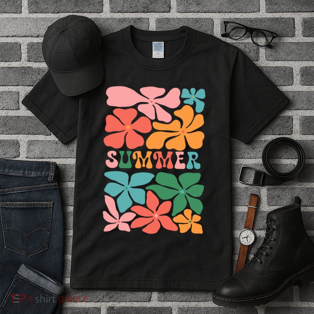Vintage Retro Floral Summer Tall T-Shirt