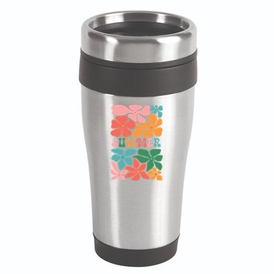 Vintage Retro Floral Summer 16oz Travel Tumbler