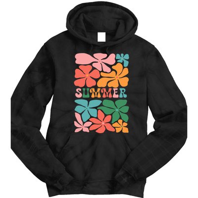 Vintage Retro Floral Summer Tie Dye Hoodie