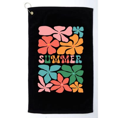 Vintage Retro Floral Summer Golf Towel