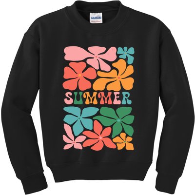 Vintage Retro Floral Summer Kids Sweatshirt