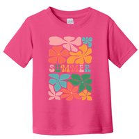 Vintage Retro Floral Summer Toddler T-Shirt