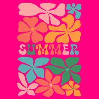 Vintage Retro Floral Summer Toddler T-Shirt