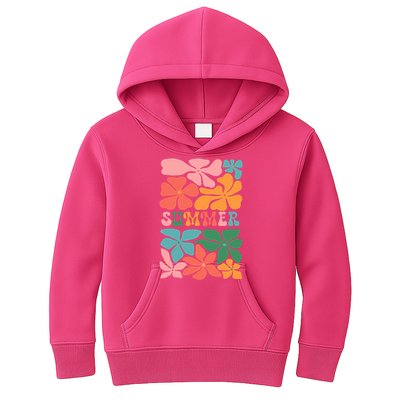 Vintage Retro Floral Summer Kids Hoodie