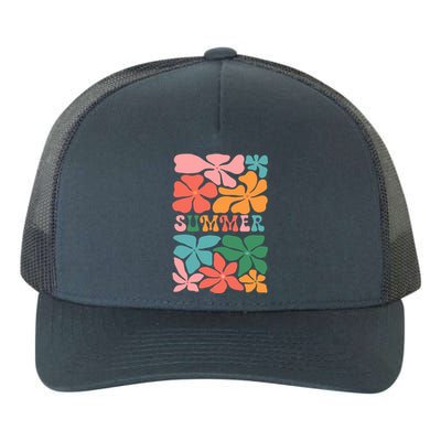 Vintage Retro Floral Summer Yupoong Adult 5-Panel Trucker Hat