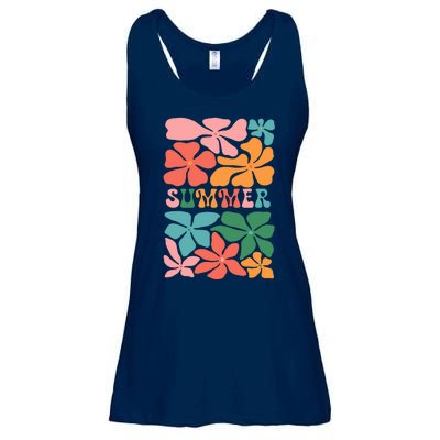 Vintage Retro Floral Summer Ladies Essential Flowy Tank