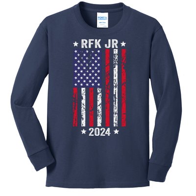 Vote Robert F Kennedy For President Cool Vintage Flag Kids Long Sleeve Shirt