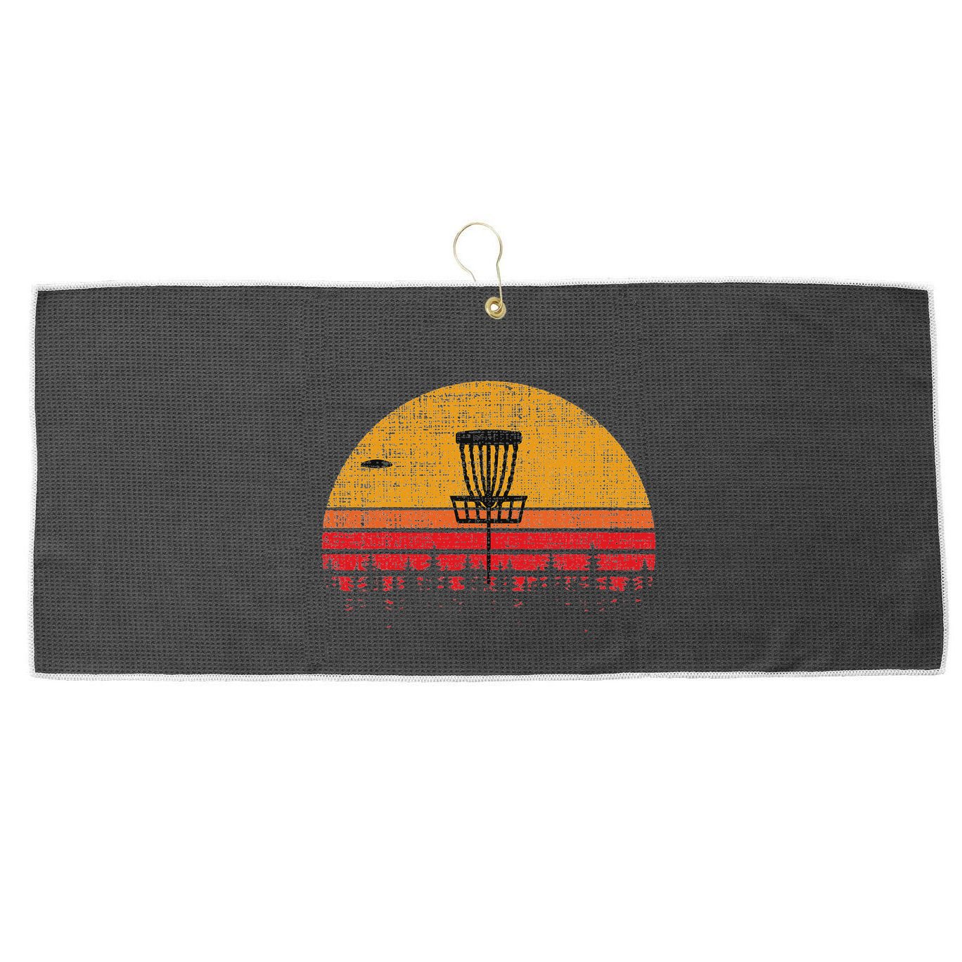 Vintage Retro Frolf Frisbee Disc Golf Large Microfiber Waffle Golf Towel