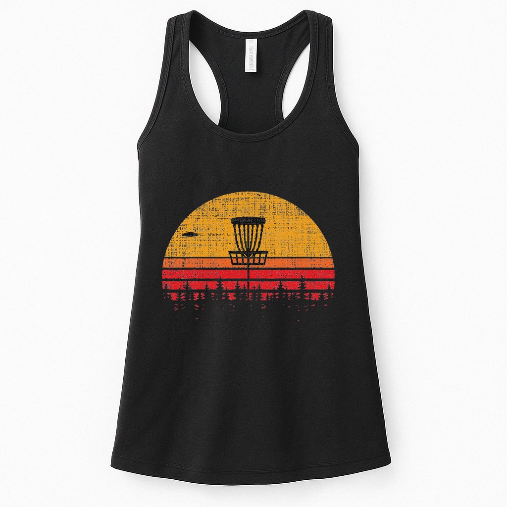 Vintage Retro Frolf Frisbee Disc Golf Womens Tank Top