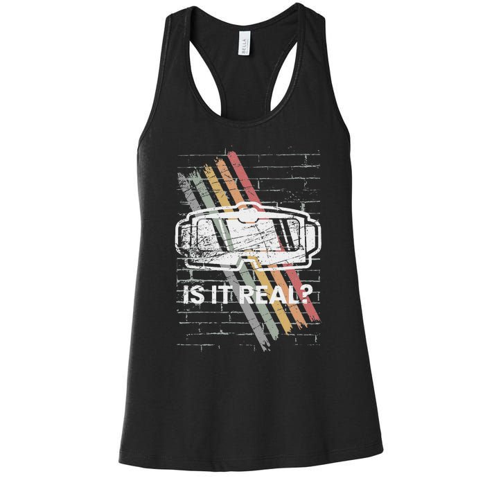 Virtual Reality For A Vr Gamer Women's Racerback Tank