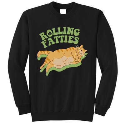 Vintage Rolling Fatties Cat Retro Kitty Kitten Meow Sweatshirt