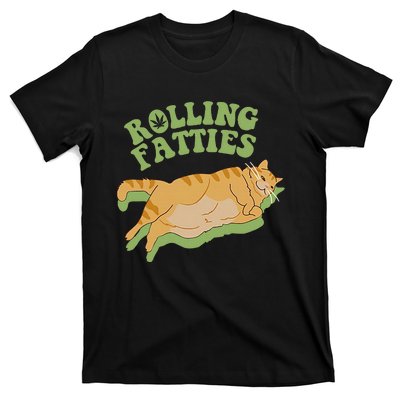 Vintage Rolling Fatties Cat Retro Kitty Kitten Meow T-Shirt