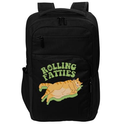 Vintage Rolling Fatties Cat Retro Kitty Kitten Meow Impact Tech Backpack