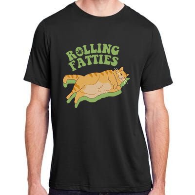 Vintage Rolling Fatties Cat Retro Kitty Kitten Meow Adult ChromaSoft Performance T-Shirt