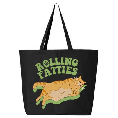 Vintage Rolling Fatties Cat Retro Kitty Kitten Meow 25L Jumbo Tote