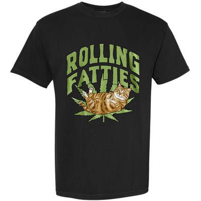Vintage Rolling Fatties Cat Retro Kitty Kitten Garment-Dyed Heavyweight T-Shirt