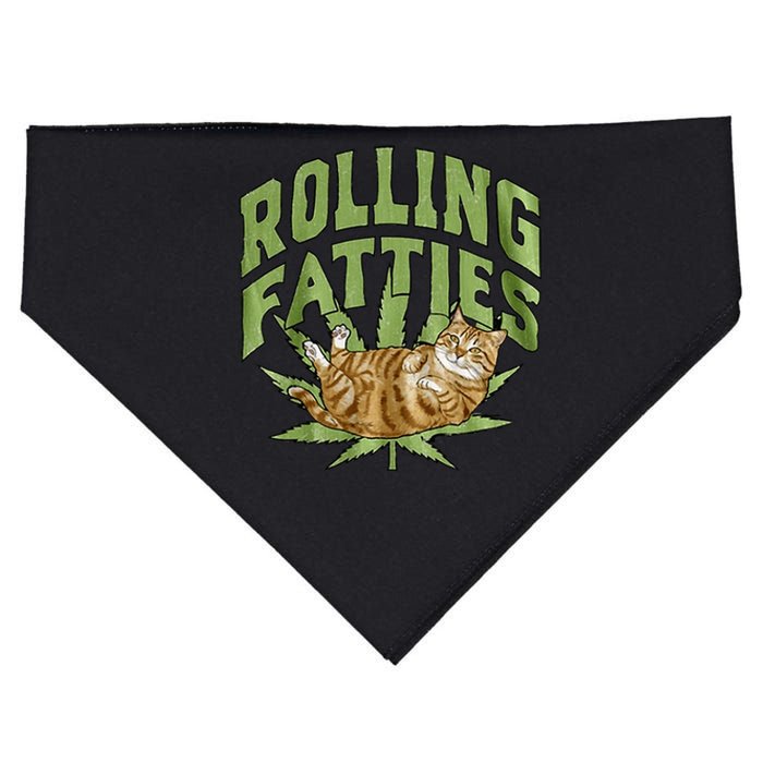 Vintage Rolling Fatties Cat Retro Kitty Kitten USA-Made Doggie Bandana