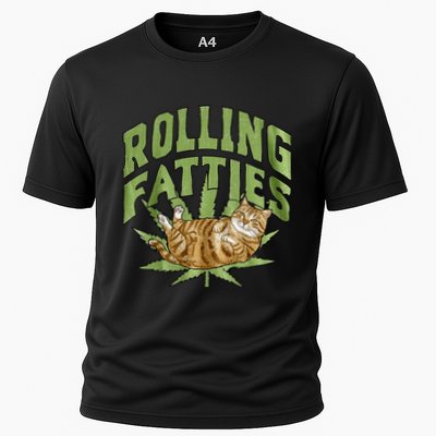 Vintage Rolling Fatties Cat Retro Kitty Kitten Performance Shirt