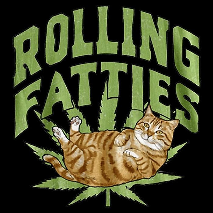 Vintage Rolling Fatties Cat Retro Kitty Kitten Apron