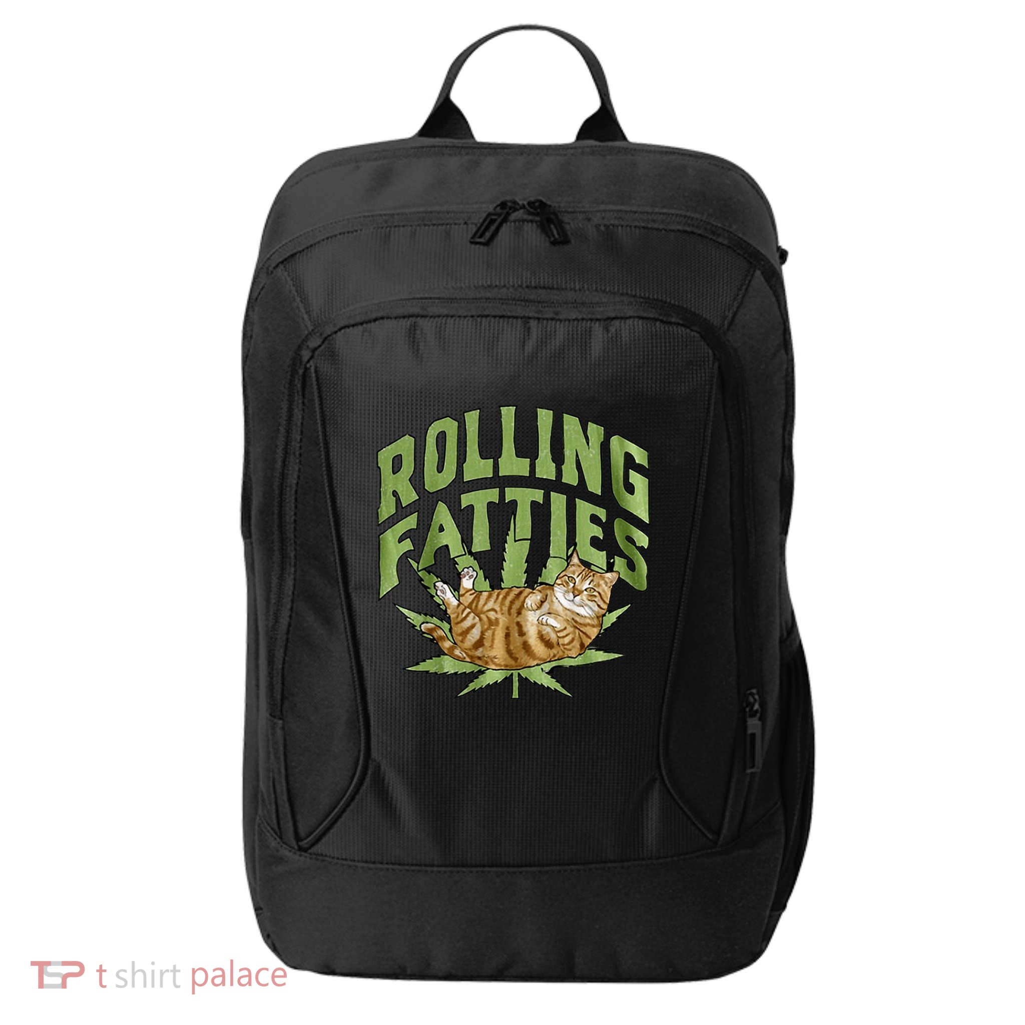 Vintage Rolling Fatties Cat Retro Kitty Kitten City Backpack