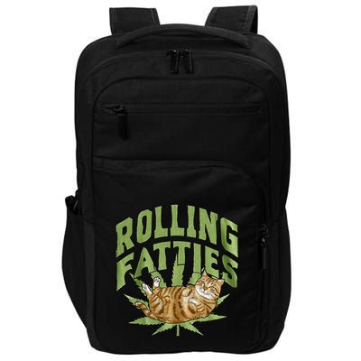 Vintage Rolling Fatties Cat Retro Kitty Kitten Impact Tech Backpack