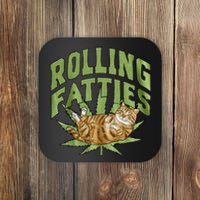 Vintage Rolling Fatties Cat Retro Kitty Kitten Coaster