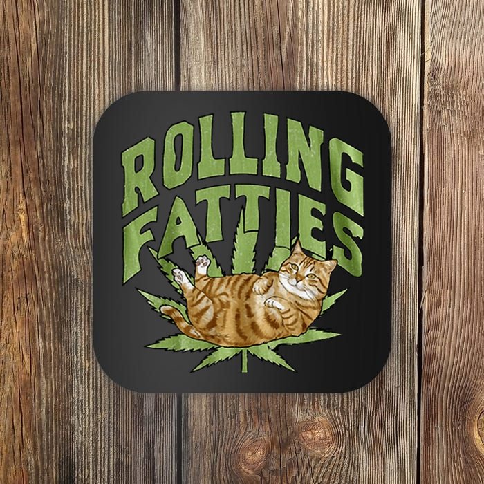 Vintage Rolling Fatties Cat Retro Kitty Kitten Coaster