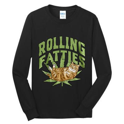 Vintage Rolling Fatties Cat Retro Kitty Kitten Tall Long Sleeve T-Shirt