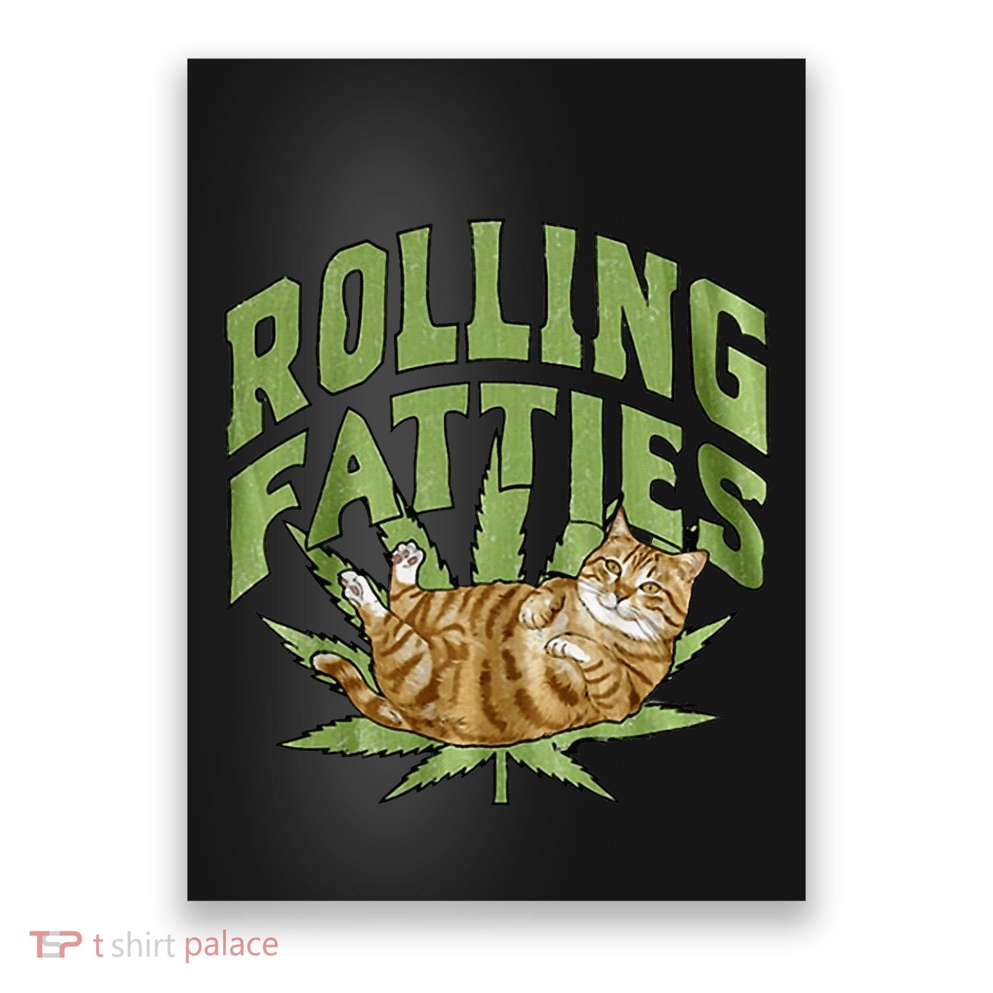 Vintage Rolling Fatties Cat Retro Kitty Kitten Poster