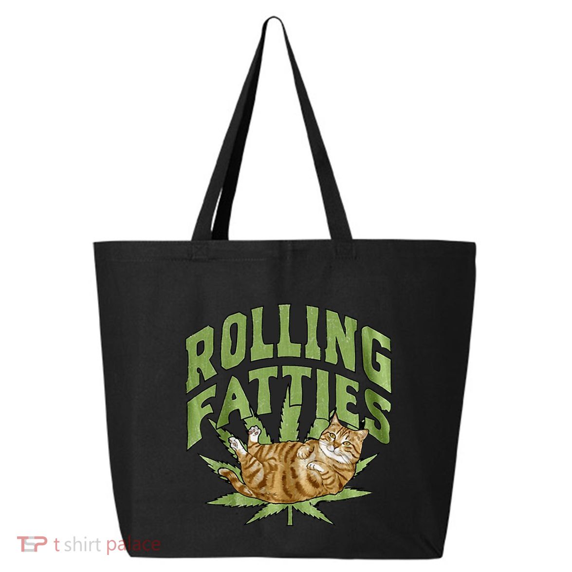 Vintage Rolling Fatties Cat Retro Kitty Kitten 25L Jumbo Tote