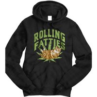 Vintage Rolling Fatties Cat Retro Kitty Kitten Tie Dye Hoodie